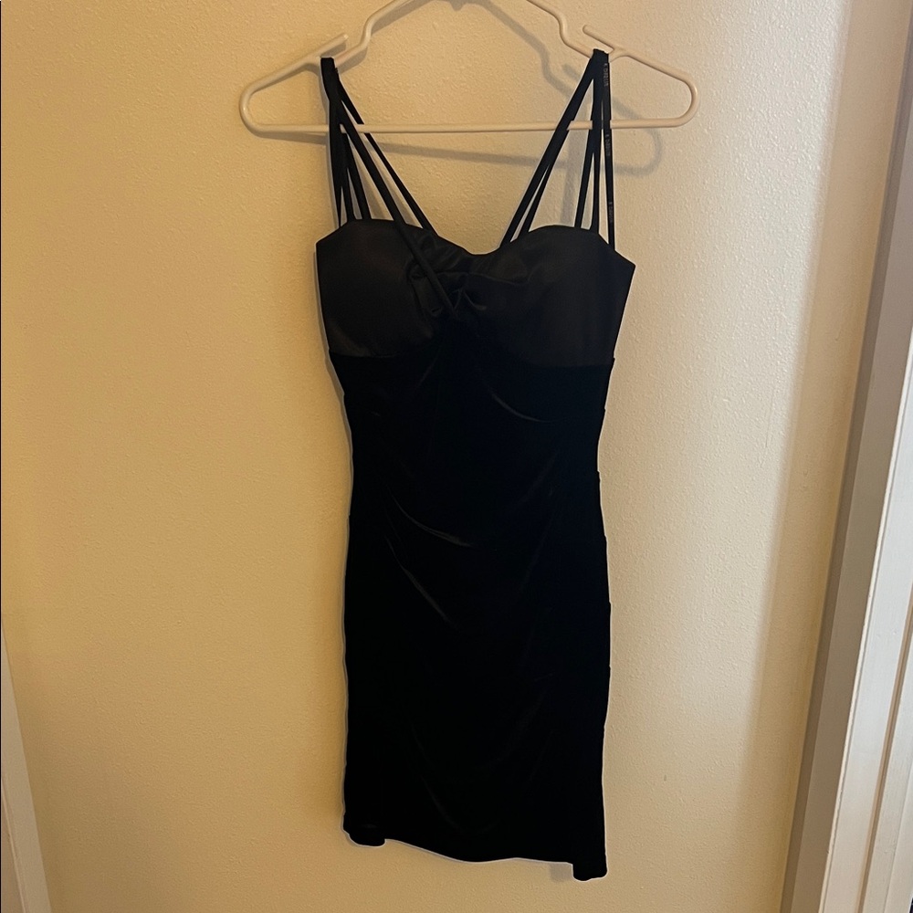 Elegant Black Strappy Dress